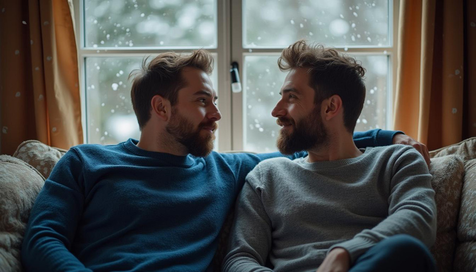 Coppia che affronta serenamente l’ansia da prestazione